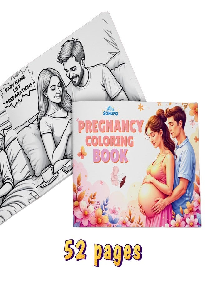 Sakuya Pregnancy Coloring Book for Moms-to-Be | Relaxing and Stress Relief Coloring Pages for Self-Care, Mindfulness, Celebration of Motherhood | Pregnancy Journey for Expecting Moms - Image 4